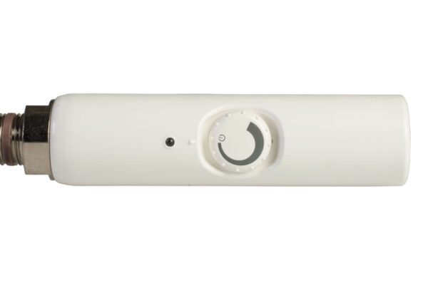 Aquarius low surface temperature heating element for towel rail heating in public spaces, protecting the public from burns